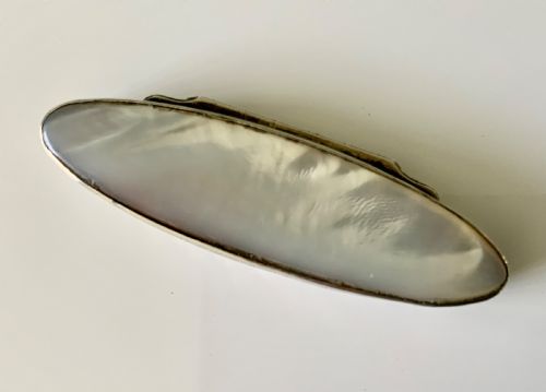 Georgian Silver & Mother of Pearl Toothpick Box