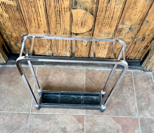 Art Deco Chrome Stick Stand