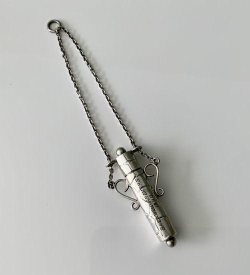fig 1. Silver chatelaine receptacle - Archery