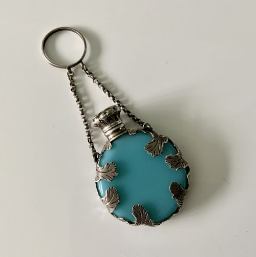 French Opaline Glass and Silver Scent