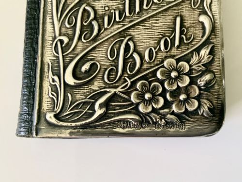 fig 1. Royal Bijou Birthday Book- silver cover