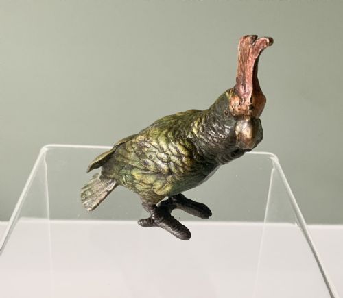 Cold Painted Bronze Cockatoo