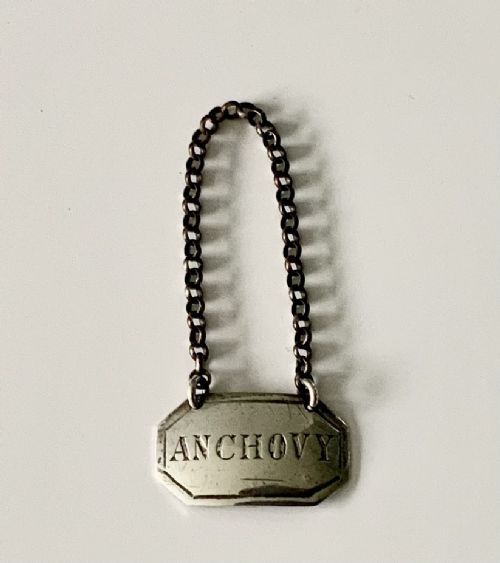 Georgian Silver Sauce Label = Anchovy
