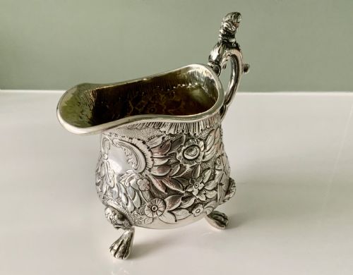 Georgian Huguenot Style Silver Cream Jug