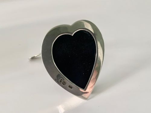 Silver Heart Shaped Miniature Frame