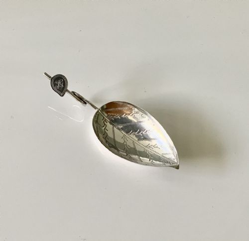 Caddy Spoon - Leaf Shape - Thomas Wilmore