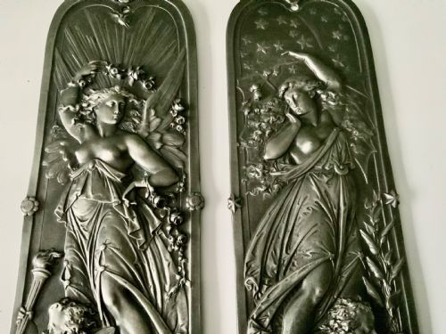 fig 1. Pair of electrotype door plates late 19th Century