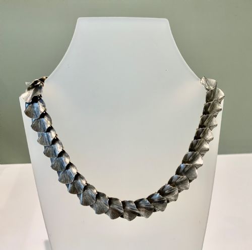 Mid Century Silver Necklace by Grosse