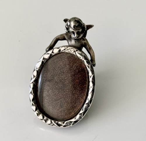 Miniature Silver Cupid Frame - Berthold Muller