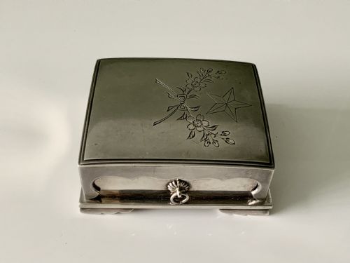 Japanese Silver Box Meiji Period