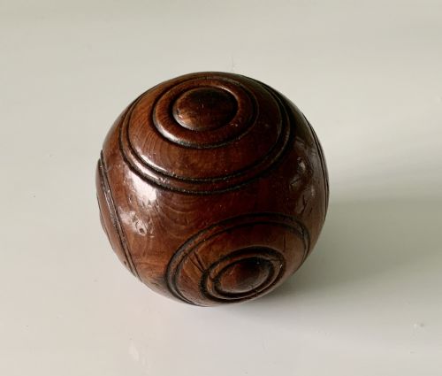 19th Century Yew Wood Puzzle Ball