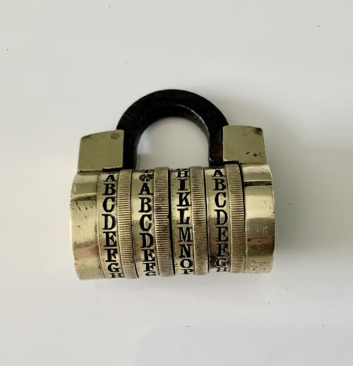 Sampson Mordan 4 Letter Barrel Padlock