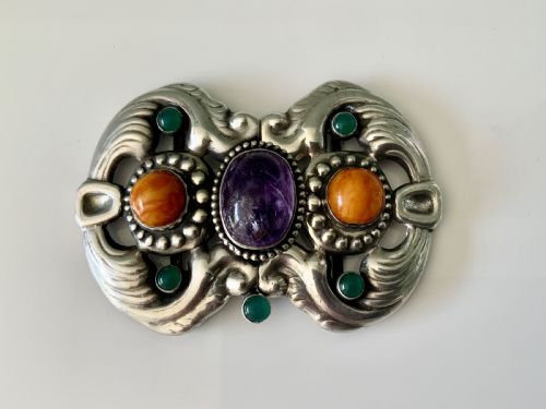 Danish Silver Arts & Crafts Buckle