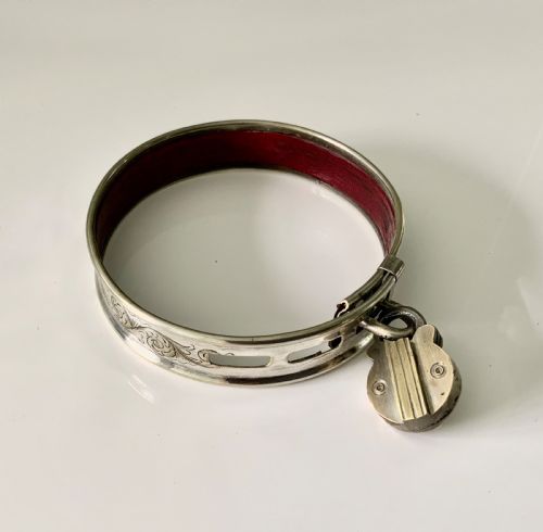 19th Century Metal Dog Collar - Trick Padlock