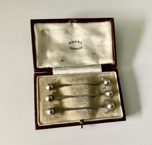 Boxed Set of Silver Cocktail Sticks
