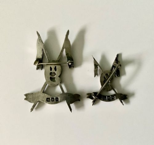 fig 1. Silver Indian army officers uniform badges