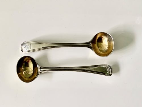 Pair of Silver Salt Spoons Hunt & Roskell