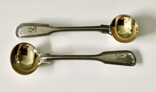 Pair of Silver Salt Spoons - Hunt & Roskell