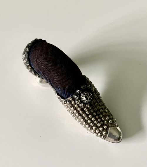 Edwardian Silver Shoe Pin Cushion