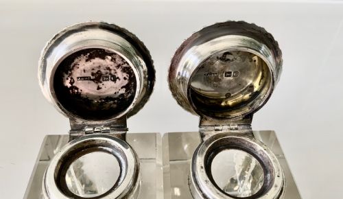 fig 1. Victorian silver inkwell Standish - Grinsell & Sons