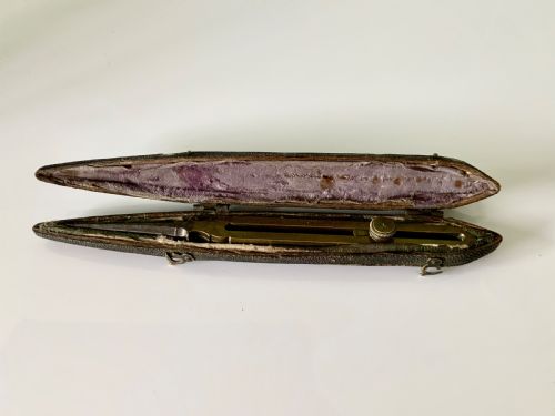 Late 18th Century Boxed Proportional Brass Compass