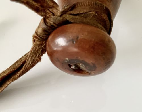 19TH CENTURY SATIN BIRCH VETERINARY FLEAM MALLET - ADDITIONAL PHOTO 5
