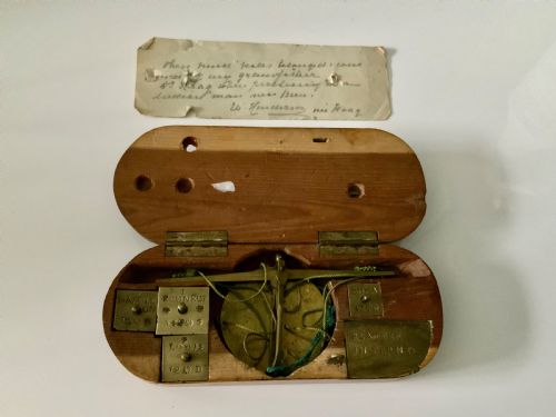 Rare Set of 18th Century Coin Scales & Weights