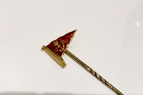 ROYAL VICTORIA YACHT CLUB 18CT GOLD STICK PIN - ADDITIONAL PHOTO 3