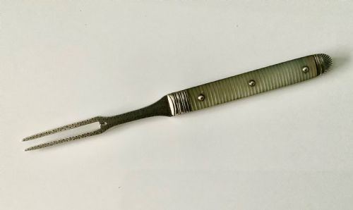 Georgian Silver & Mother of Pearl Fruit Fork