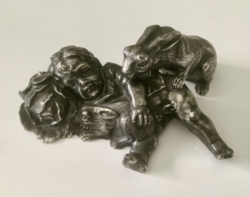 Wmf Cupid and Hare Sculpture