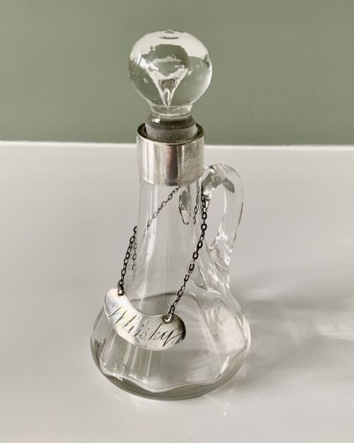 Silver Mounted Whisky Noggin with Label