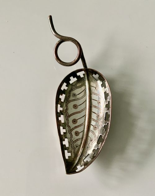 Rare Old Sheffield Plate Caddy Spoon
