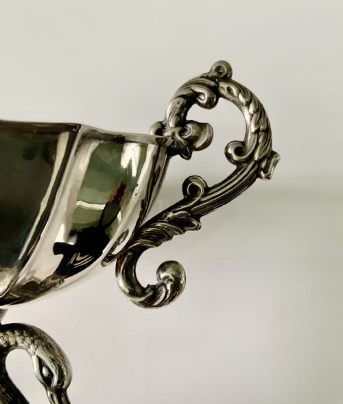 SPANISH SILVER TWO HANDLED SWAN DISH - ADDITIONAL PHOTO 7