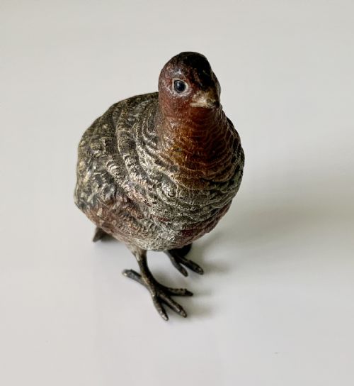 Austrian Cold Painted Bronze Partridge