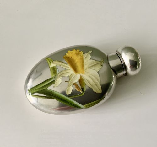 Victorian Silver and Enamel Scent Bottle