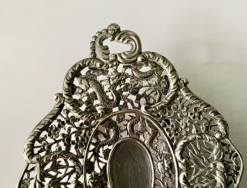 CHINESE SILVER DISH C1900 - ADDITIONAL PHOTO 1