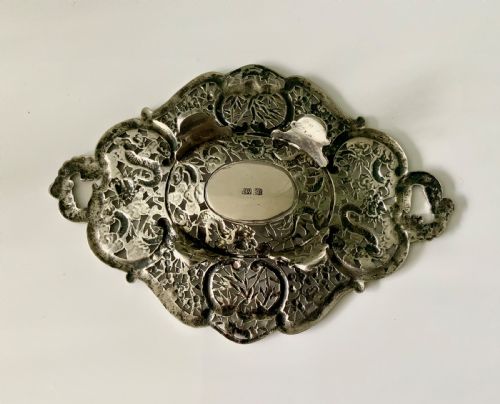 CHINESE SILVER DISH C1900 - ADDITIONAL PHOTO 2