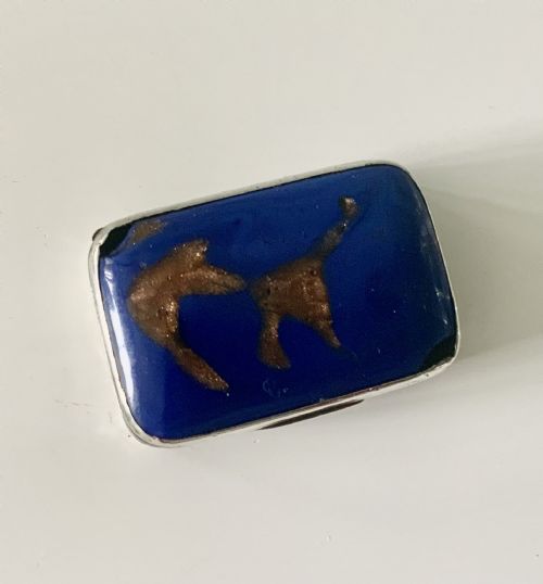 Rare Georgian Lapis Lazuli & Silver Vinaigrette