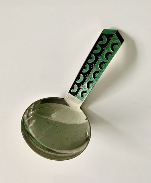 David Andersen Silver Enamel Caddy Spoon