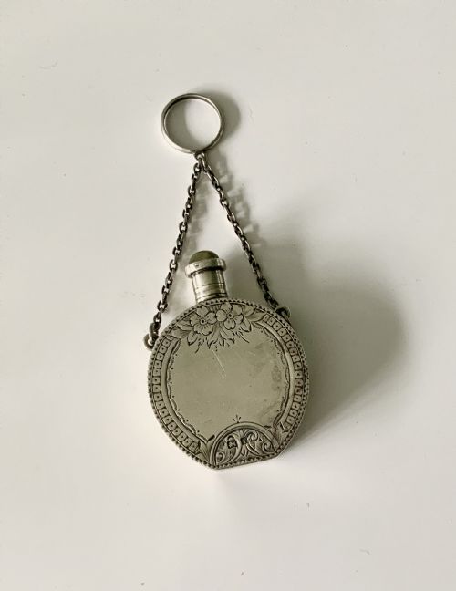CONNEMARA MARBLE AND SILVER SHAMROCK PERFUME BOTTLE - ADDITIONAL PHOTO 1