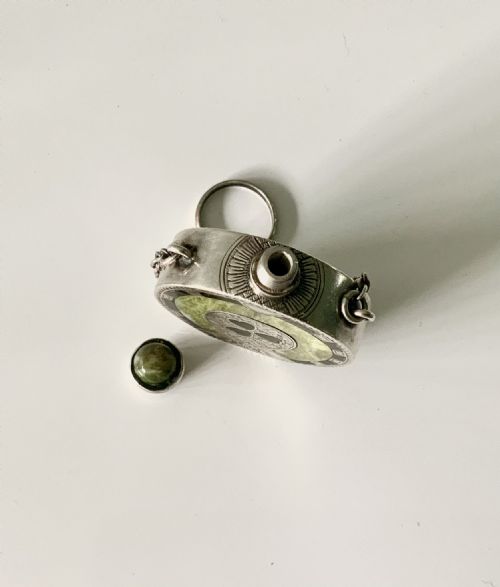CONNEMARA MARBLE AND SILVER SHAMROCK PERFUME BOTTLE - ADDITIONAL PHOTO 3