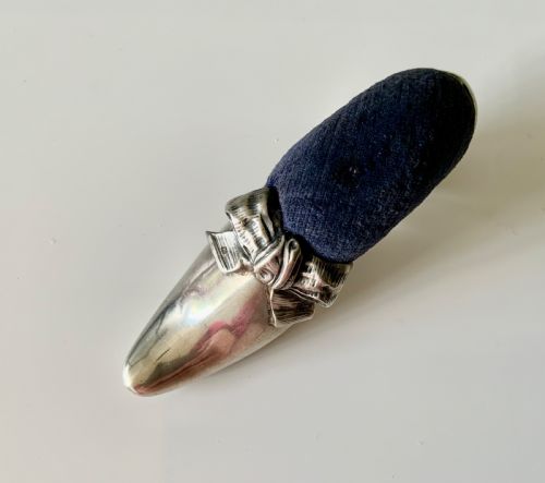 Silver Pin Cushion in Form of a Shoe