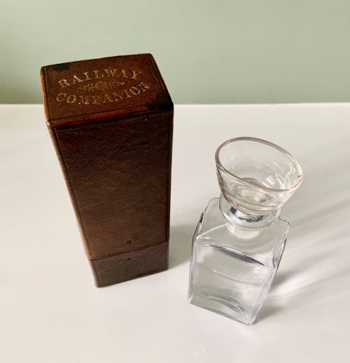 Late 19th Century Railway Companion Decanter & Tot Glass
