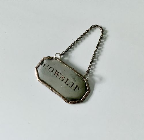19th Century Old Sheffield Plate Cowslip Label