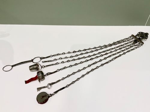 19TH CENTURY STEEL CHATELAINE