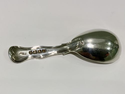 DOUBLE STRUCK GEORGIAN SILVER CADDY SPOON - ADDITIONAL PHOTO 1