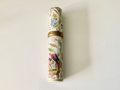 Continental Porcelain Bodkin Case - 19th Century