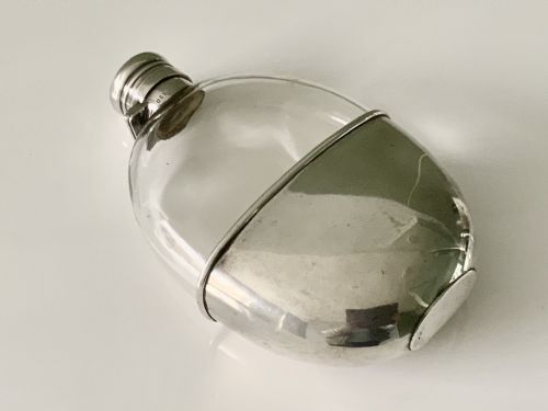 Sampson Mordan Silver Hipflask