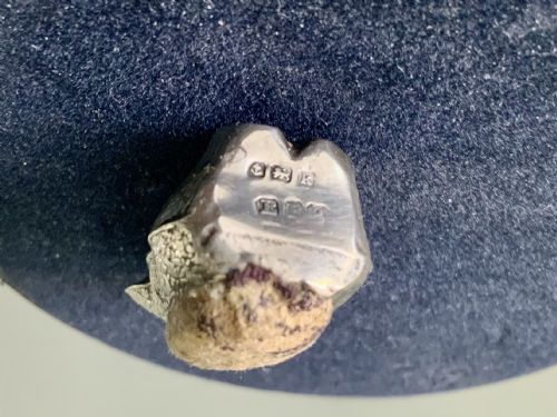 RARE SMALL SILVER TEDDY BEAR PIN CUSHION - ADDITIONAL PHOTO 3