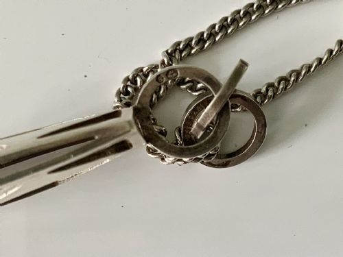 MID CENTURY FINNISH SILVER PENDANT - ADDITIONAL PHOTO 3